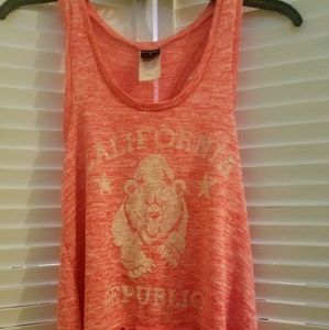 Coral razor back tank